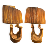 Grandjean jourdan vallauris pair of lamp bases 1960