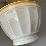 Antique faceted earthenware bowl