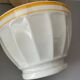 Antique faceted earthenware bowl
