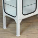 Vintage Glass & Iron Medical Cabinet, 1970s