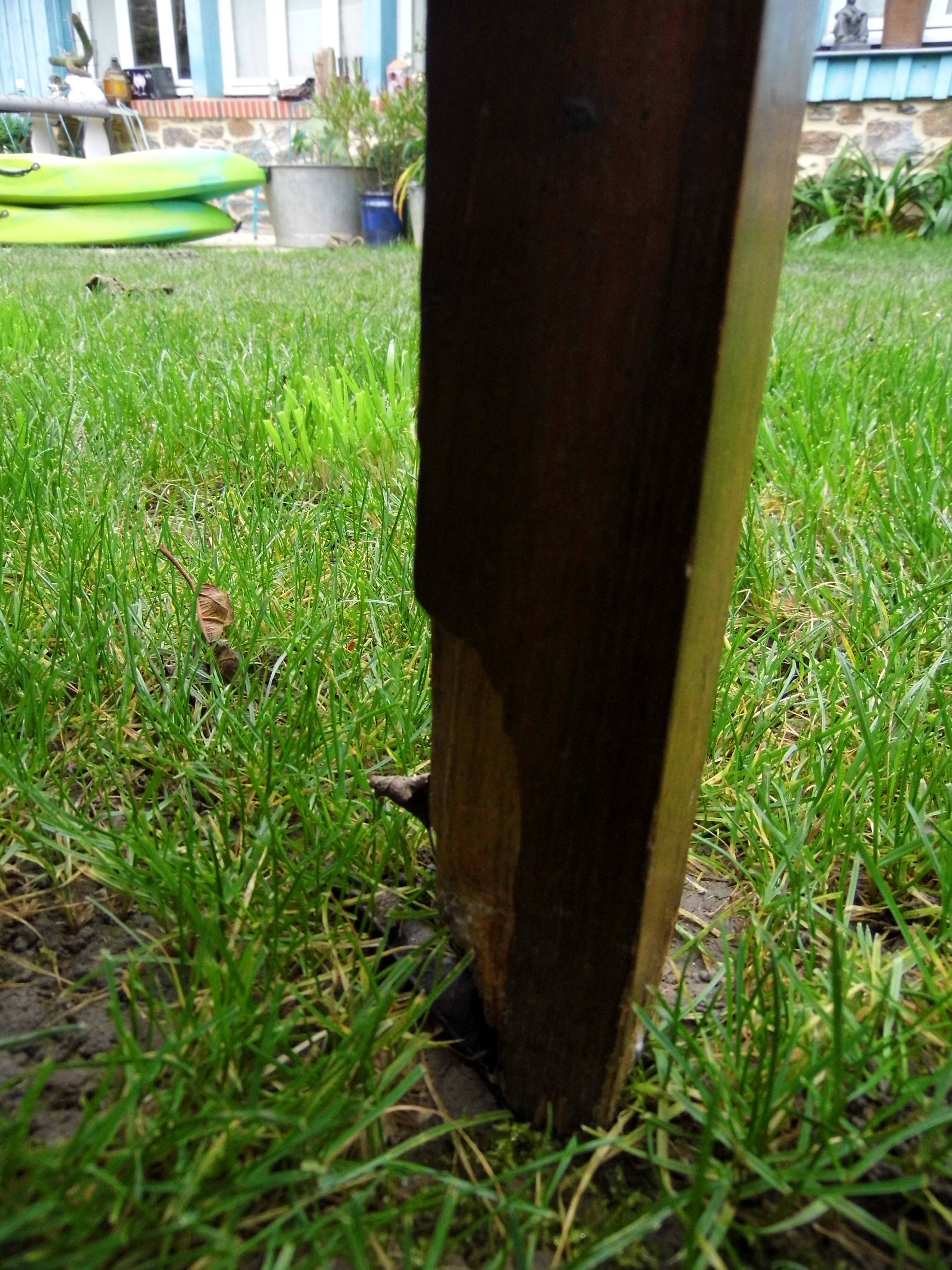 Ancient chestnut bench with armrests, late 19th century