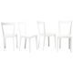 Lot de quatre chaises livia blanches, Gio Ponti