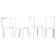 Lot de quatre chaises livia blanches, Gio Ponti