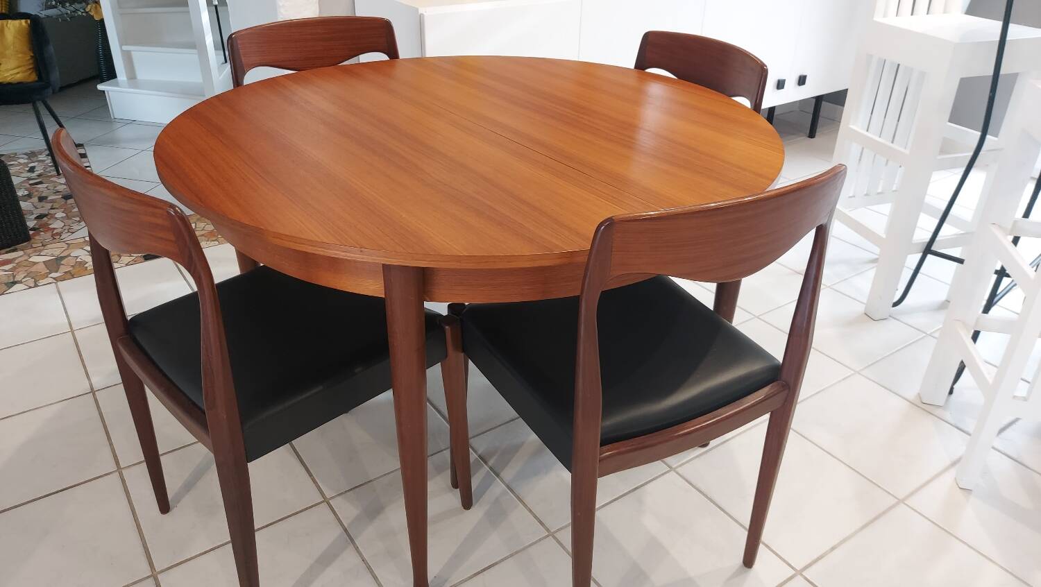 Scandinavian extendable table, vintage teak, 1970s