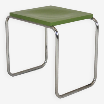 Restored Bauhaus Chromed Tubular Steel Stool from Slezak, 1930s