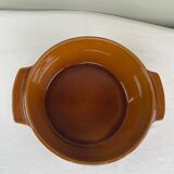 Large caramel enamelled bowl
