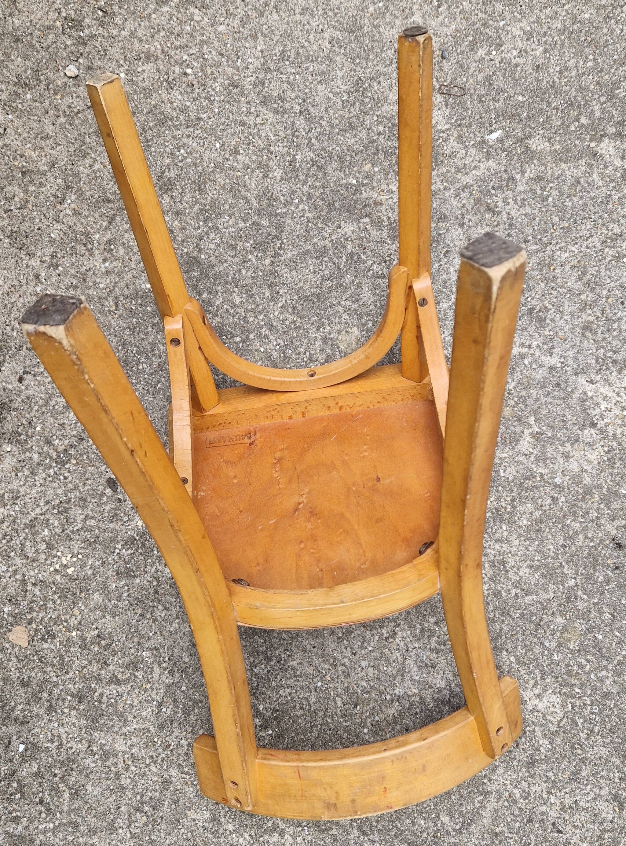 Baumann school desk and chair, retro 1930s