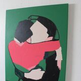 Unique original figurative painting 65x54cm