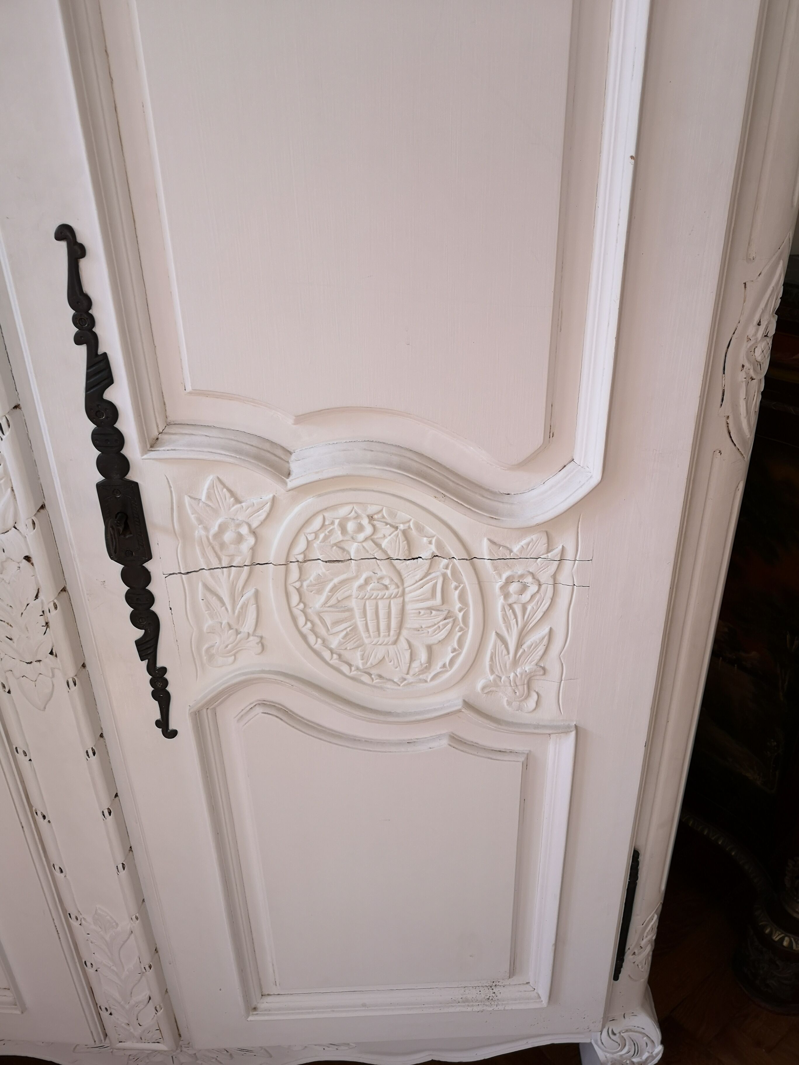 White painted Provencal cabinet