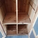 Vintage wooden wardrobe, 4 doors, cloakroom style.