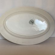 Orange flower earthenware dish from Moulin des Loups Hamage