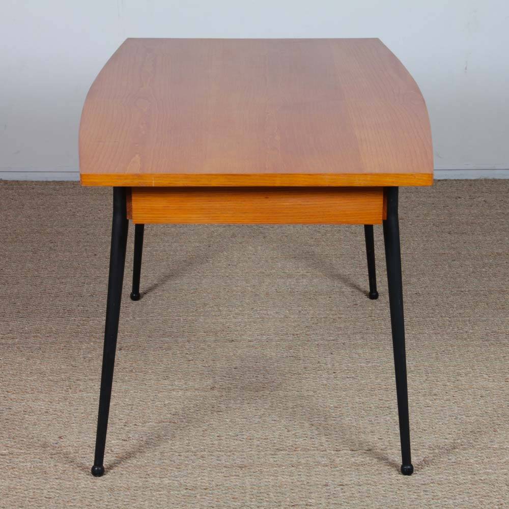Table de repas en chêne et métal, années 1960