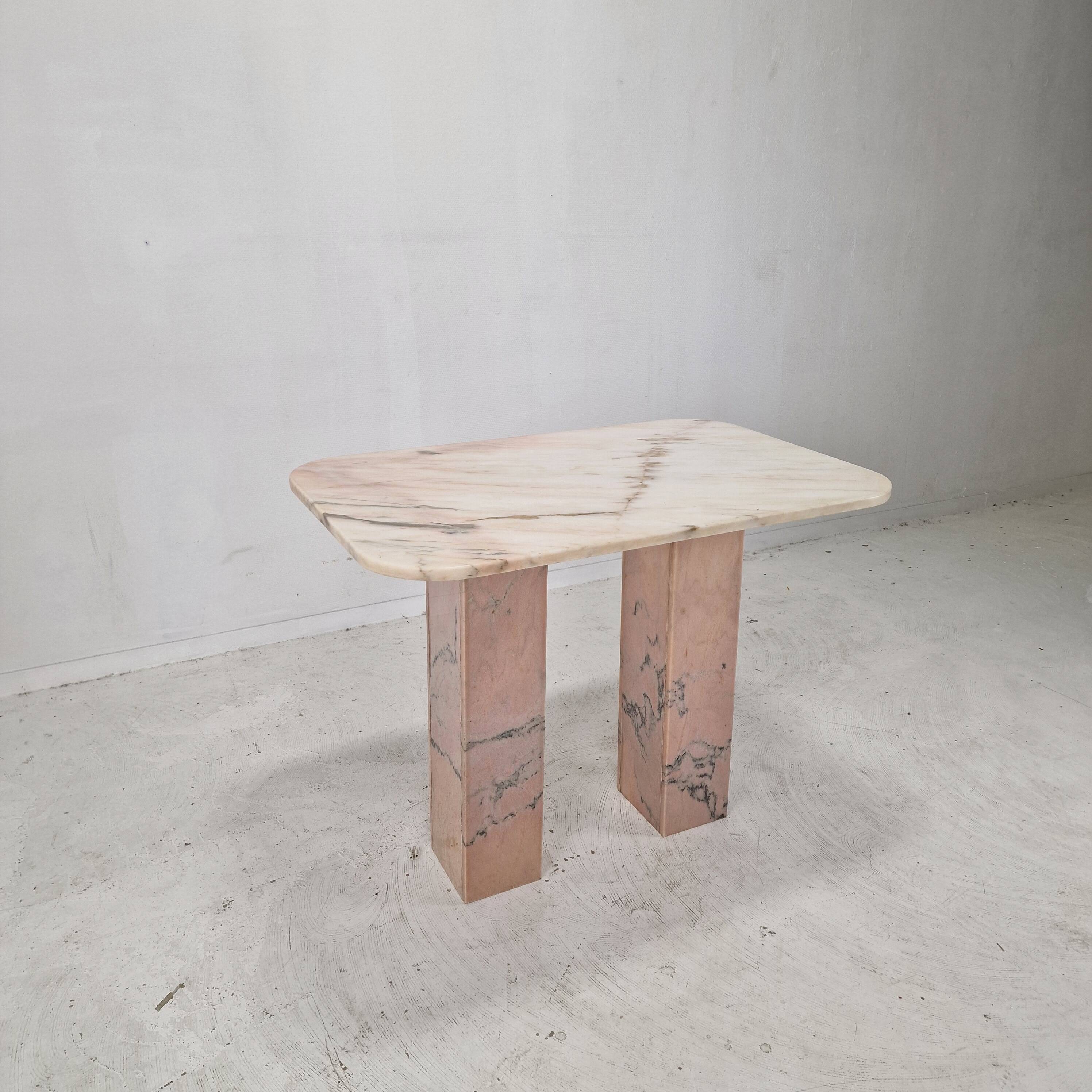 Italian Marble Side Table, 1980s