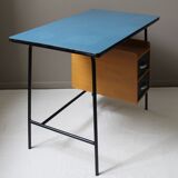 Blue vintage formica office