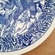 Large white porcelain dish with blue design
