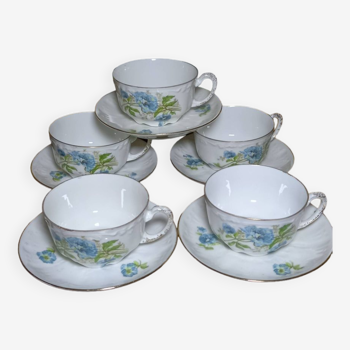 Lot de 5 tasses J.P.L Limoges