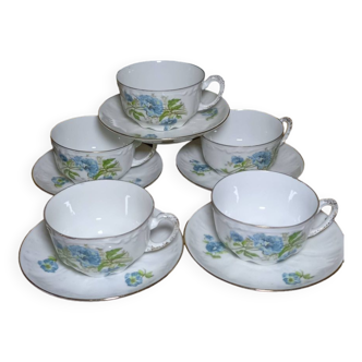 Lot de 5 tasses J.P.L Limoges