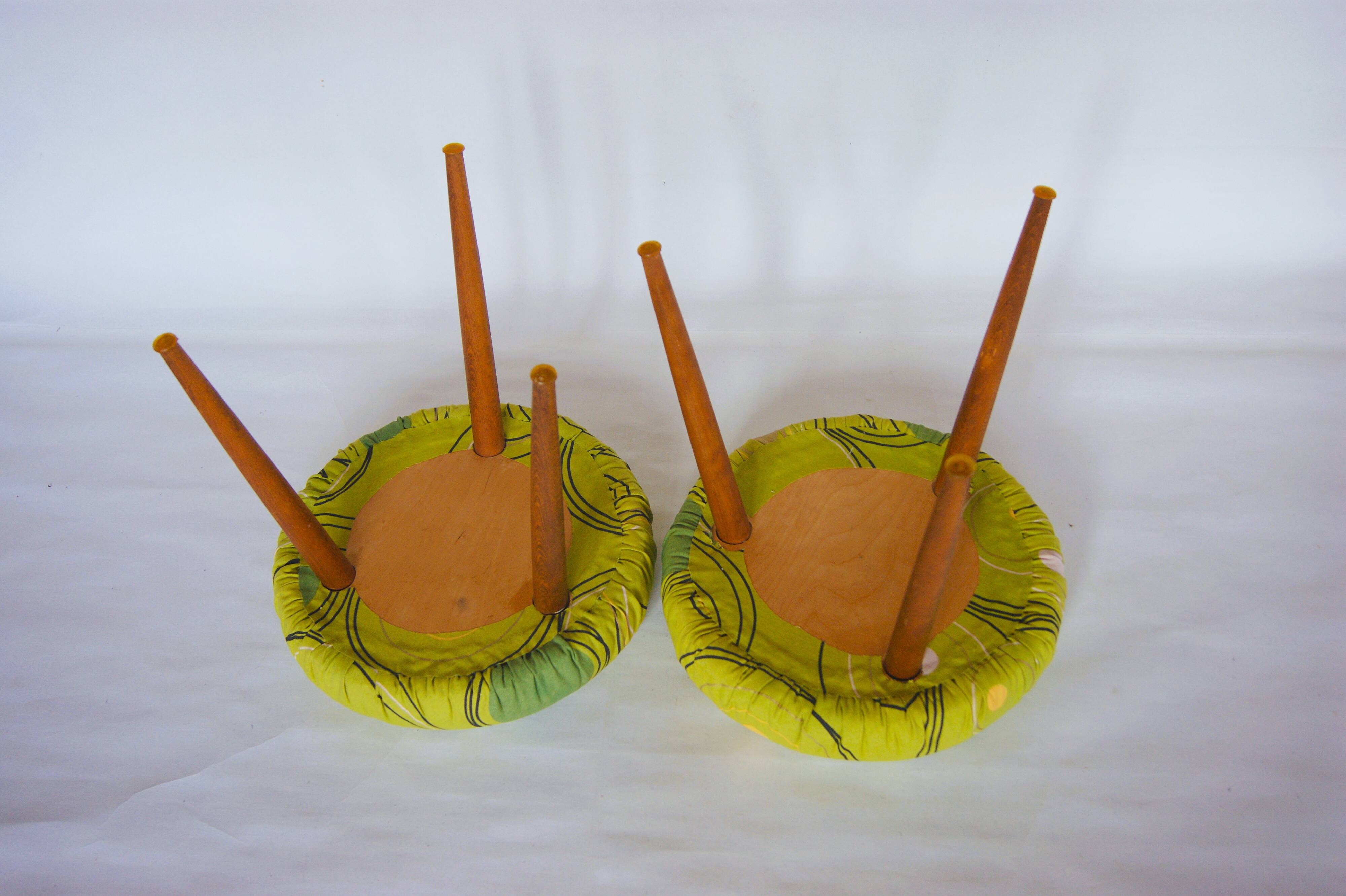 Paire de tabourets en teck, Danemark, années 1960