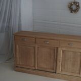 Old large pharmacy cabinet - profession / solid oak