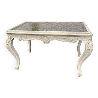 Regency style coffee table with marble top