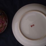 4 Japanese tea cups with saucer with empress in lithophany