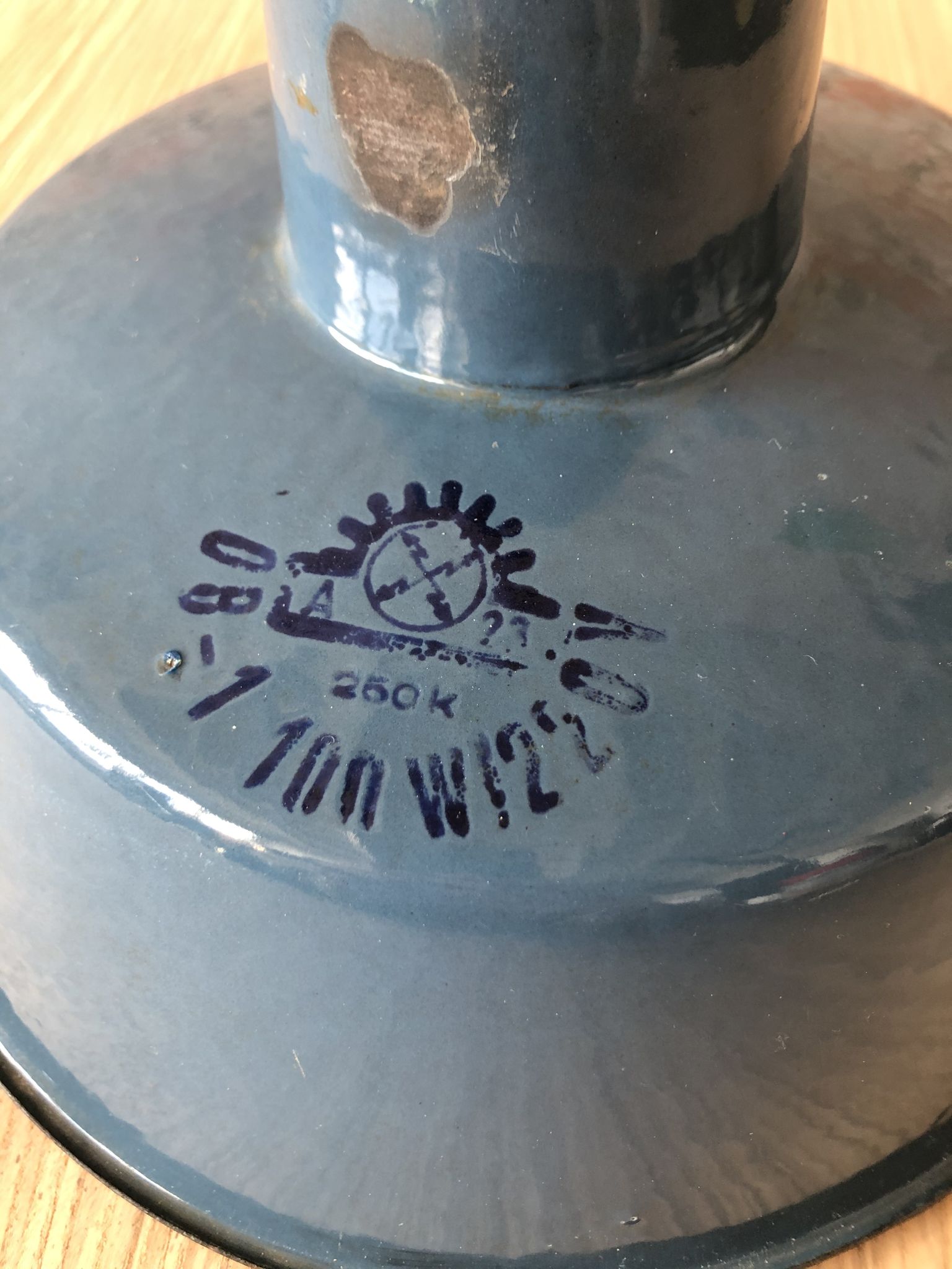 Vintage industrial factory ceiling lamp from wikasy a23, 1960s