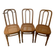 Set of three caned chairs by Jacob & Josef Kohn.