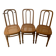 Set of three caned chairs by Jacob & Josef Kohn.