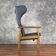 Fauteuil en cuir noir, années 1970