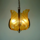 Carl fagerlund mid century pendant lamp brass amber glass orrefors 1960s chandelier