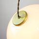 Space Age Italian Orange Plexiglass and Brass Pendant Lamp, 1970s