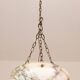 Art Deco White Albaster Chandelier, 1950s