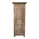 Eighteenth-century Parisian armoire with one bonnetière door in raw wood.