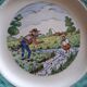 Vintage dessert service Les fables de la Fontaine