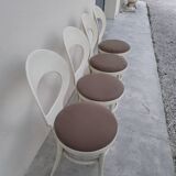 Set of 4 Baumann chairs, Mouette model, vintage 1950s