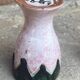 Vallauris egg cup with Voltz ceramic point decoration.