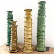 Green terracotta candle holder 60 cm