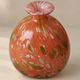 Round blown glass vase with speckled decoration — Mdina Glass, Malta, 1970s
