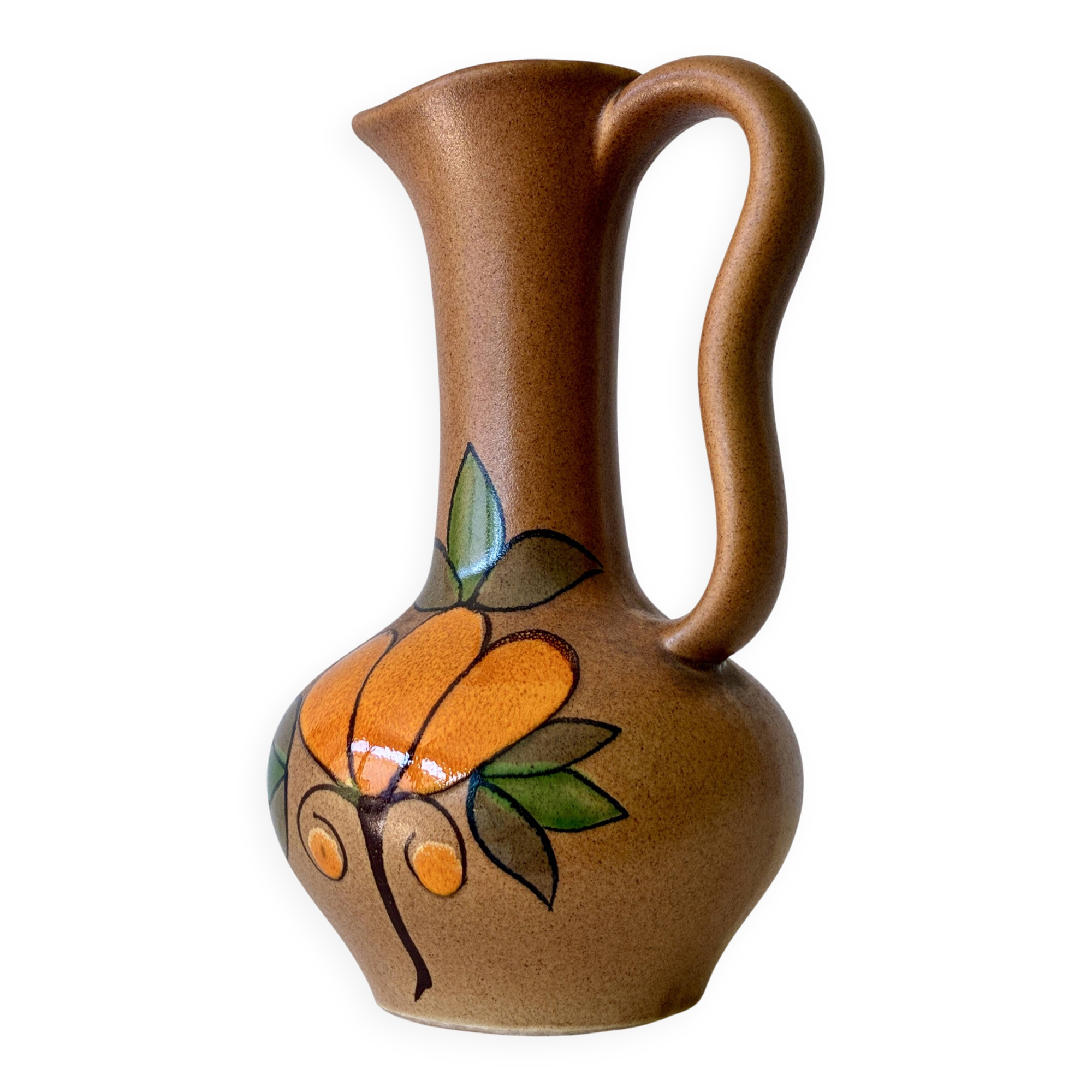 Vase cruche grès et céramique seventies