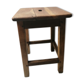 Old farm or workshop stool in oak