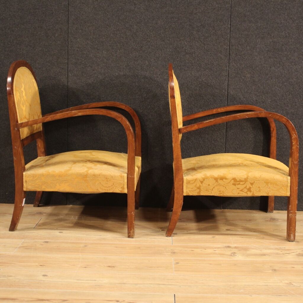 Pair of art deco style armchairs