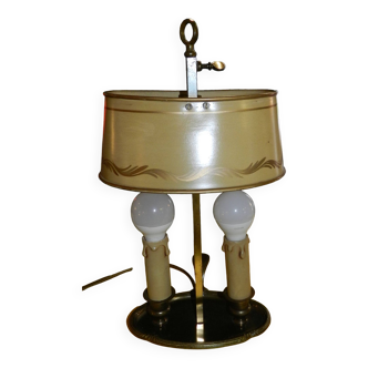 Bouillotte lamp in bronze with metal shade