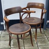 Pair of Vintage Thonet Viennese Bentwood Chairs