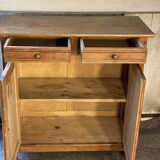 Old parisian raw wood side board