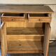 Old parisian raw wood side board