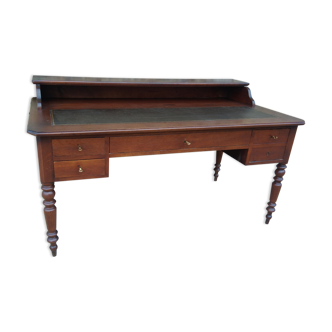 Wood and leather desk