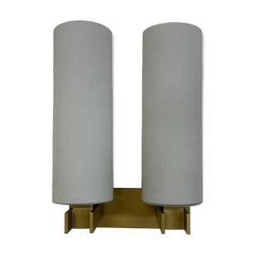 Opal glass Wall Lamp model C-1515/2 by Raak, 1960s | Mid-century Design