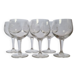 Set of 6 stemmed glasses