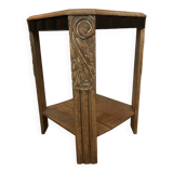 Gaspard wooden pedestal table in Art Deco style