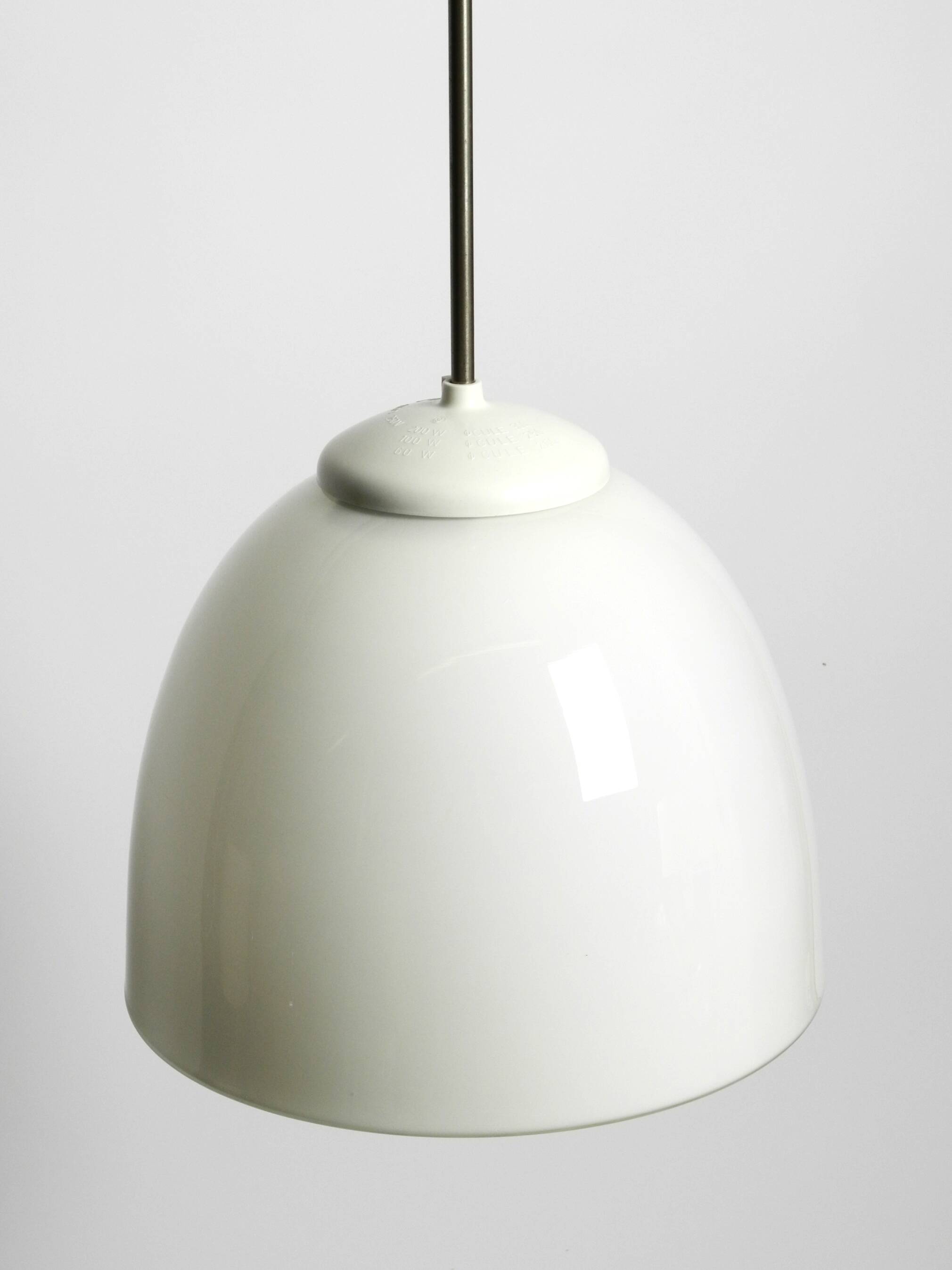 Beautiful large original Mid Century Bauhaus opal glass ceiling lamp
